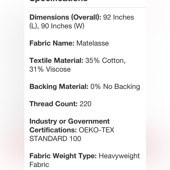 THRESHOLD NWT matalesse bed blanket -Ivory -full/queen - Picture 4 of 7